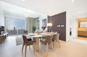 Premium 2 Bedroom High-Floor Apartment Offering Spectacular Burj Khalifa & Fountain Views, Steps Away from Dubai Mall - Downtown Dubai by Stayfinity - Max 8 Guests